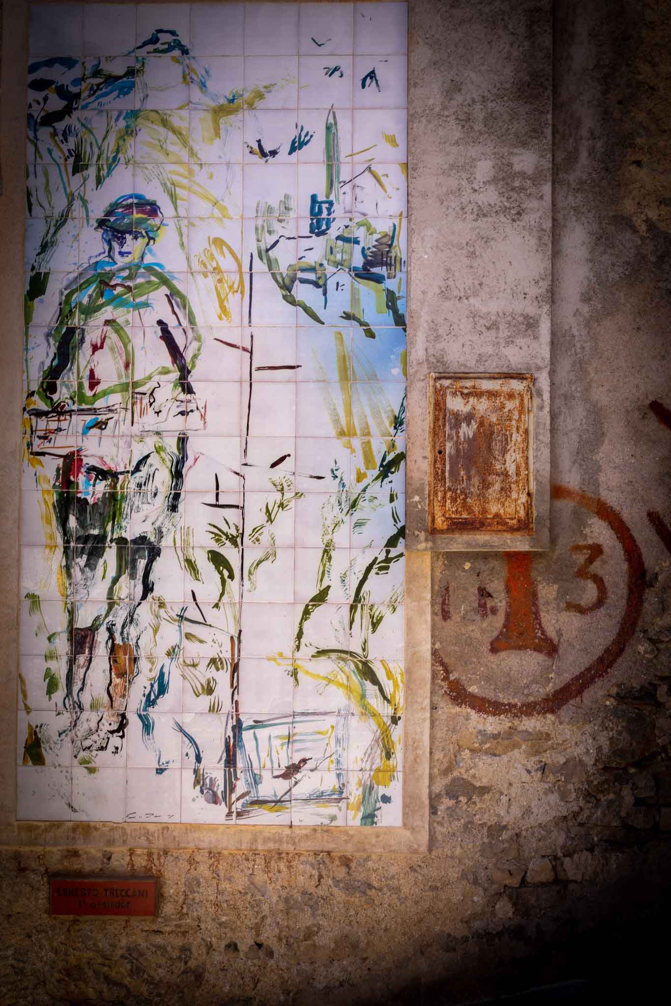 Cibiana di Cadore Murale L'Oseleador di Ernesto treccani