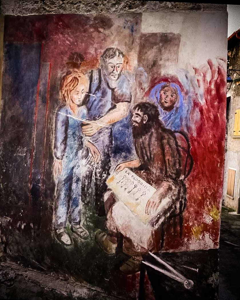 Murale cibiana di cadore dolomiti i Faure