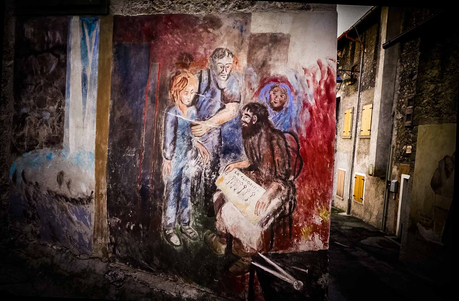 Murale cibiana di cadore dolomiti i Faure