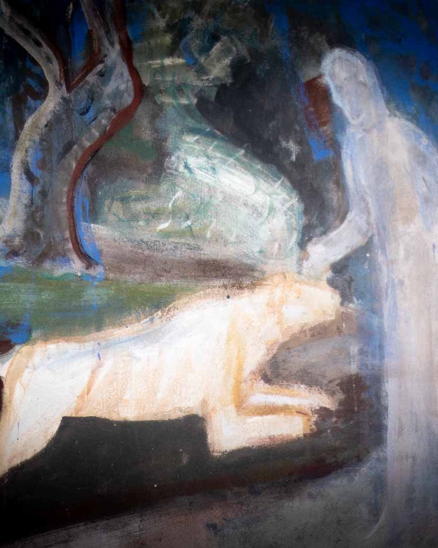 Murale cibiana di cadore dolomiti Al tornà della fede