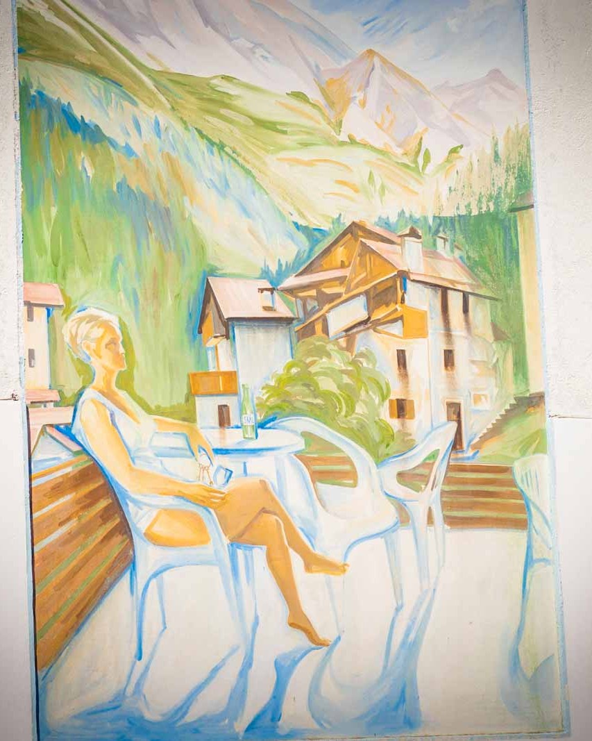 l'ospitalità Murale cibiana di cadore dolomiti