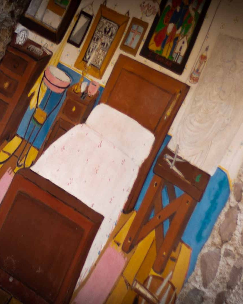 La cambera de Tita, Murale cibiana di cadore dolomiti (4)