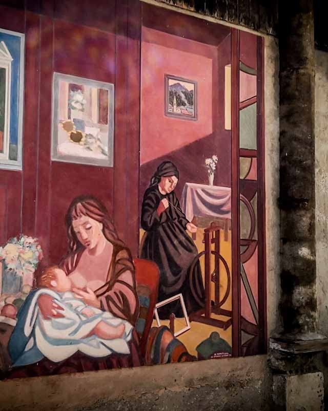 Al Garmal de medalana, Murale cibiana di cadore dolomiti