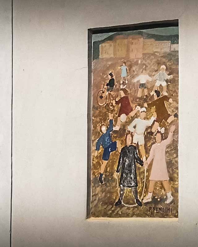 giochi di bimbi Murale cibiana di cadore dolomiti