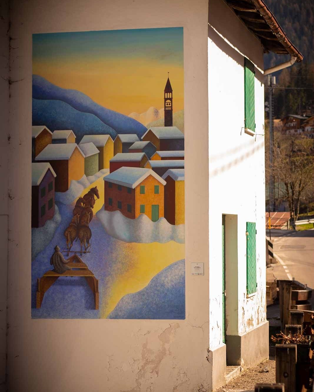 Ritorno del Varsuoi murale cibiana di cadore