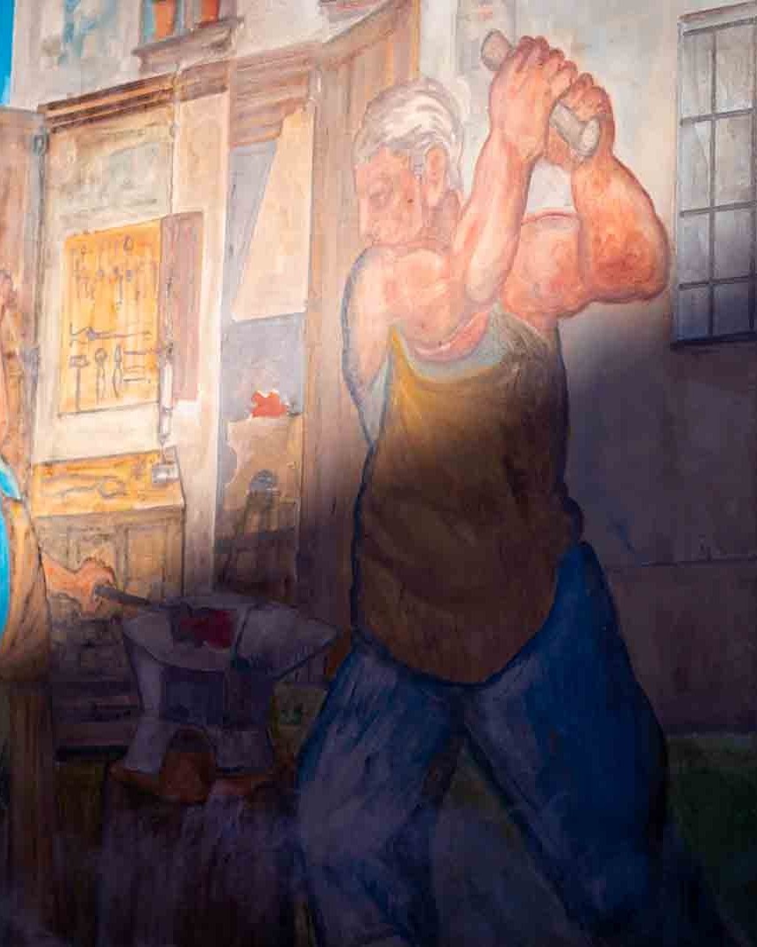 la forgia murale cibiana di cadore